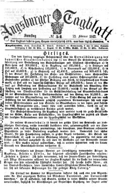 Augsburger Tagblatt Samstag 23. Februar 1867