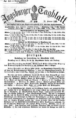 Augsburger Tagblatt Donnerstag 28. Februar 1867