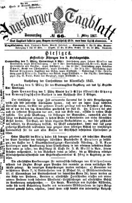 Augsburger Tagblatt Donnerstag 7. März 1867