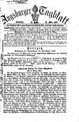 Augsburger Tagblatt Sonntag 10. März 1867