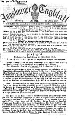 Augsburger Tagblatt Montag 11. März 1867