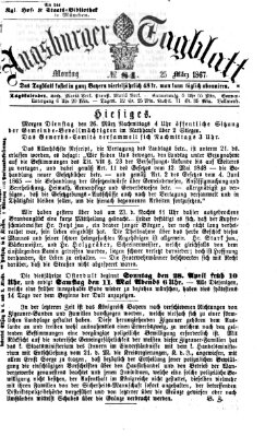 Augsburger Tagblatt Montag 25. März 1867