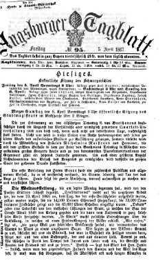 Augsburger Tagblatt Freitag 5. April 1867