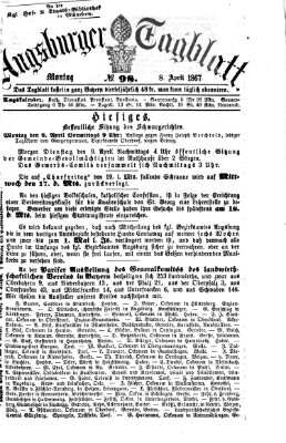 Augsburger Tagblatt Montag 8. April 1867