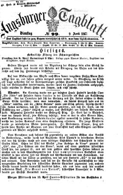 Augsburger Tagblatt Dienstag 9. April 1867