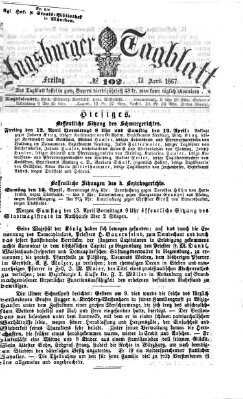 Augsburger Tagblatt Freitag 12. April 1867