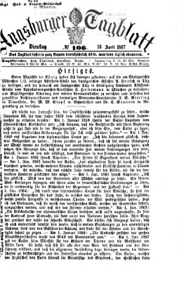 Augsburger Tagblatt Dienstag 16. April 1867