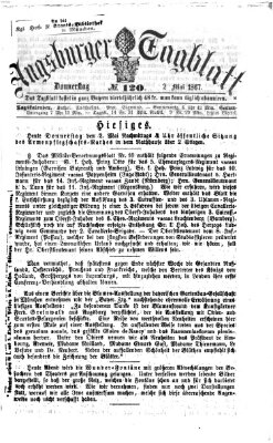 Augsburger Tagblatt Donnerstag 2. Mai 1867