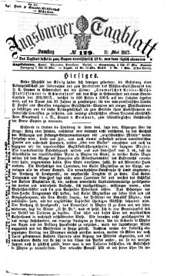 Augsburger Tagblatt Samstag 11. Mai 1867