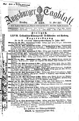 Augsburger Tagblatt Dienstag 14. Mai 1867