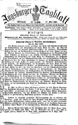 Augsburger Tagblatt Mittwoch 22. Mai 1867