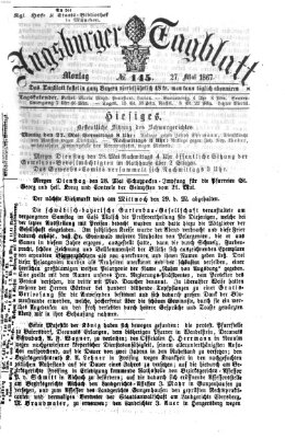 Augsburger Tagblatt Montag 27. Mai 1867