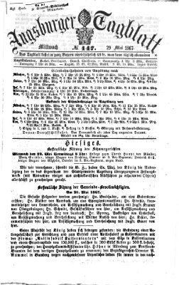 Augsburger Tagblatt Mittwoch 29. Mai 1867