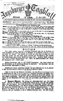 Augsburger Tagblatt Mittwoch 12. Juni 1867