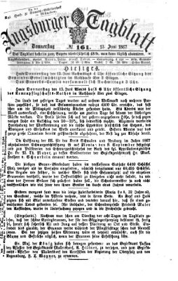 Augsburger Tagblatt Donnerstag 13. Juni 1867