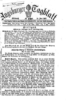 Augsburger Tagblatt Mittwoch 19. Juni 1867