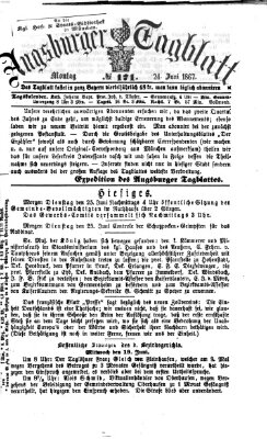 Augsburger Tagblatt Montag 24. Juni 1867