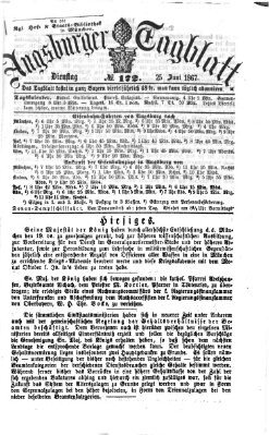 Augsburger Tagblatt Dienstag 25. Juni 1867