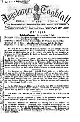 Augsburger Tagblatt Samstag 6. Juli 1867