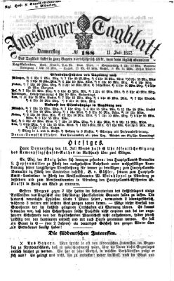 Augsburger Tagblatt Donnerstag 11. Juli 1867