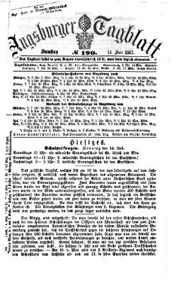 Augsburger Tagblatt Samstag 13. Juli 1867