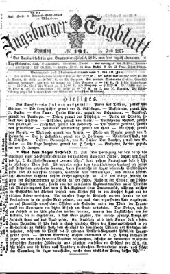 Augsburger Tagblatt Sonntag 14. Juli 1867