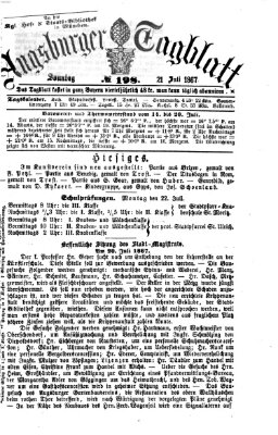 Augsburger Tagblatt Sonntag 21. Juli 1867