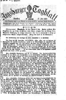 Augsburger Tagblatt Samstag 27. Juli 1867