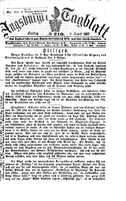 Augsburger Tagblatt Freitag 2. August 1867