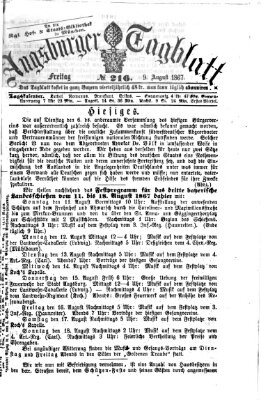 Augsburger Tagblatt Freitag 9. August 1867