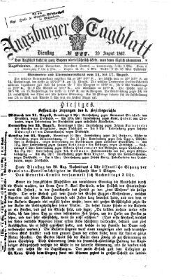 Augsburger Tagblatt Dienstag 20. August 1867