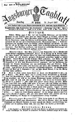 Augsburger Tagblatt Samstag 24. August 1867