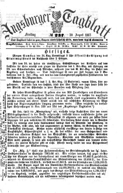 Augsburger Tagblatt Freitag 30. August 1867