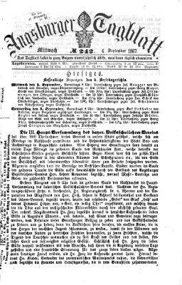 Augsburger Tagblatt Mittwoch 4. September 1867