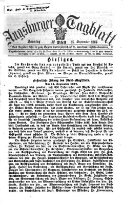 Augsburger Tagblatt Sonntag 15. September 1867