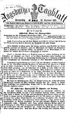 Augsburger Tagblatt Donnerstag 26. September 1867