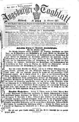 Augsburger Tagblatt Mittwoch 16. Oktober 1867