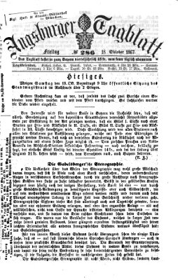 Augsburger Tagblatt Freitag 18. Oktober 1867