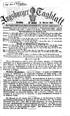 Augsburger Tagblatt Samstag 19. Oktober 1867