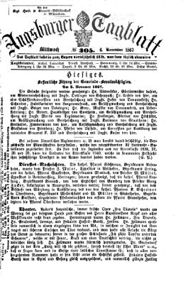 Augsburger Tagblatt Mittwoch 6. November 1867