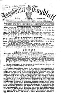 Augsburger Tagblatt Freitag 8. November 1867