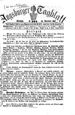 Augsburger Tagblatt Montag 25. November 1867