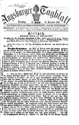 Augsburger Tagblatt Dienstag 10. Dezember 1867