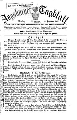 Augsburger Tagblatt Montag 23. Dezember 1867