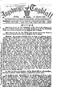 Augsburger Tagblatt Freitag 27. Dezember 1867