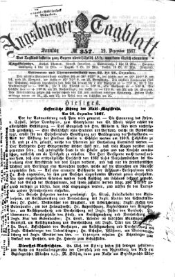 Augsburger Tagblatt Sonntag 29. Dezember 1867