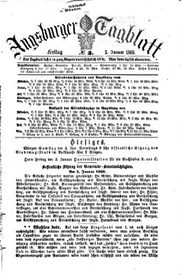 Augsburger Tagblatt Freitag 3. Januar 1868