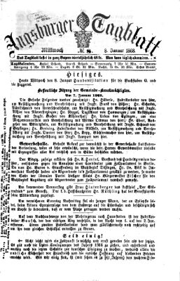 Augsburger Tagblatt Mittwoch 8. Januar 1868