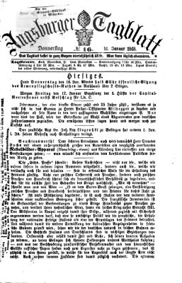 Augsburger Tagblatt Donnerstag 16. Januar 1868