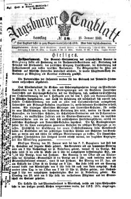 Augsburger Tagblatt Samstag 18. Januar 1868